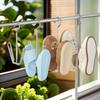 Estante Secador de Zapatos de Acero Inoxidable para Balcón Repisa de Ventana Secador de Zapatos Colgante a Prueba de Viento Secador de Zapatos Grueso Multifuncional para Exteriores Regalo Exportación