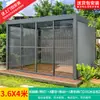 Pabellón Manual/Eléctrico Mojia para Exteriores con Persianas Retráctiles Automáticas, Toldo de Aleación de Aluminio para Invernadero de Jardín