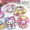 Clip de Polipropileno Sanrio de Verano Dibujos Animados Periféricos Acrílico Doble Cara Sencillo y Lindo Clip Organizador de Papeles de Examen Kuromi