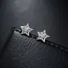 Brincos Cluster de Diamante Cheio de Novo Estilo Transfronteiriços para Homens, Modernos e Versáteis, Brincos de Flor de Íris em Forma de Cruz de Alto Padrão para Mulheres