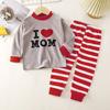 Conjunto de Ropa Interior Térmica de Algodón de Otoño para Bebés y Niños Pequeños, Diseño de Dibujos Animados para Niñas y Niños