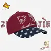 Gorra de Béisbol Bordada de Rilakkuma Estilo Coreano Ins Linda, Dulce Diseño de Puntos para Todas las Estaciones, Gorra Versátil para Parejas que Hace que la Cara se Vea Más Pequeña