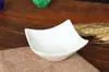 Plato de Cerámica Blanco Puro para Guarniciones, Condimentos, Salsa de Soja, Vinagre, Salsa, Plato para Huesos, Plato de Restaurante, Plato con Forma Única, Diseño Único