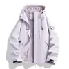 Jaqueta corta-vento de grafeno Roupa de trabalho Estampa de logotipo personalizada Outono Inverno Três em Um Revestimento de fleece Roupa externa corta-vento Construção de equipe Roupas de trabalho