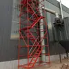 Gaiola de escada de caixa Gaiola de construção de segurança Passagem de segurança em forma de z Conjunto de escada de segurança Passagem fechada