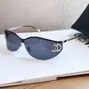 Gafas de Sol Chanel Estilo Nuevo Europeo y Americano, Inspiradas en Celebridades, Unisex, Protección UV, Gafas de Sol con Montura Grande Curva de Una Pieza, Modernas