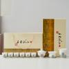 Juego de Té Kung Fu de Porcelana Blanca de Dehua, Traje, Caja de Regalo, Tazón con Tapa, Taza de Té, Juego Completo, Regalo de Acompañamiento para Negocios de Empresa, Logotipo Imprimible