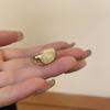 Anillo Exquisito y Simple de Perla de Zircón Japonés y Coreano Abierto Ajustable Anillo para el Dedo Índice Lujo Accesible Nicho Colección de Anillos Lisos