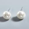 Fabricante Directo Aretes de Resina Aretes Sencillos de Perla para Mujer Versátiles Elegantes Hipoalergénicos Aretes Redondos Venta al por Mayor