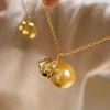 Exquisito Collar con Colgante de Calabaza para Mujer, Nueva Cadena para Clavícula Elegante de Estilo Chino de Lujo Ligero, Cadena para el Cuello de Nicho de Moda