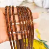 Pulsera de Accesorios de Cuentas de Vidrio Imitación Jade 4*4mm Pulsera de Accesorios de Vidrio de Cristal Cuentas Cilíndricas Cuentas Sueltas