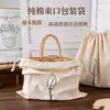 Bolsa de Almacenamiento de Algodón Puro con Cordón, Bolsa a Prueba de Polvo para Ropa y Camisetas, Bolsa Pequeña de Tela Portátil con Cordón, Se Puede Estampar con Logo