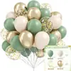 Buquê de Balões Ye Hua 12 polegadas Rosa Retro Verde Branco Dourado Embalagem a Vácuo Transfronteiriça Casamento Festa de Aniversário Decorações Misturadas