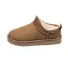 Botas de Nieve Cálidas de Invierno para Mujer 2026 Estilo Nuevo Comercio Exterior Gamuza Más Terciopelo Fondo Plano Engrosadas Zapatos de Algodón En Stock Venta al por Mayor 43