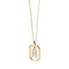 Artículo de Moda Caliente Transfronterizo: Collar con Alfabeto de 26 Letras con Colgante Incrustado de Circonita, Diseño Exquisito, Accesorio de Cadena para Clavícula Personalizado