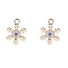 Accesorios de joyería DIY: colgante de copo de nieve de circonita con microincrustaciones, pendientes coreanos de cobre puro de alta calidad chapados en oro de 14 quilates hechos a mano.