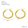 Moda Europea y Americana Nuevos Pendientes de Acero Inoxidable, Pendientes Personalizados Versátiles con Patrón Espiral, Pendientes de Acero de Titanio 18K para el Día a Día