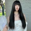 Fornecimento de fábrica peruca estilo de cabelo feminino masculino e feminino cos cabelo longo liso pseudo-mãe travestismo três-facas qi lolita corte princesa