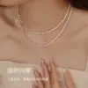 Cadena de Suéter de Perlas Plateadas Rotas Mismo Estilo que Zhao Liying Collar de Nuevo Estilo Chino Largo Accesible Lujo Collar Apilado de Perlas Shijia