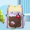 Mochilas Escolares para Niños, Mochilas de Nuevo Estilo a Cuadros de Dibujos Animados en Colores Contrastantes, Gran Capacidad, Ligeras y Versátiles Mochilas de Jardín de Infancia para Niños y Niñas