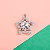 Colgante Estrella de Cinco Puntas Accesorios Colgante Pequeño Cristal de Diamante Colorido Aleación Accesorios DIY Pulsera Collar Ropa