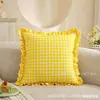 Novos Produtos Transfronteiriços, Almofadas para Cabeceira de Cama de Renda Feitas à Mão, Almofadas Decorativas com Borda Franzida, Capas de Almofada para Ambiente da Sala de Estar, Almofadas de Primavera para Atacado