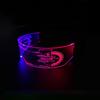 Gafas Glow de Color Cambiante Acrílicas Personalizadas con Logo para Fiestas Tecnológicas, Bares, Discotecas Transfronterizas, Luces Flash LED de Animación Sci-Fi