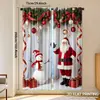 Cortinas de Natal mais vendidas na Amazon TEMU transfronteiriças, decorações de Papai Noel e coberturas festivas para janelas