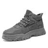 Zapatos de Primavera para Hombre Nuevos zapatos de trabajo transpirables de caña alta para hombre, modernos, combinables con todo, antideslizantes, resistentes al desgaste, deportivos, casuales, para el trabajo