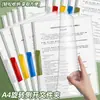 Pasta de haste rotativa para teste de papel A4 bolsa de armazenamento inserção transparente pasta para alunos do ensino fundamental para alunos do ensino fundamental