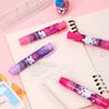 Lindo borrador de prensa familiar rosa con forma de dibujos animados, borrador de prensa, premios de regalo para escuela primaria y jardín de infantes