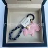 Dinero en el Caballo Cuero de Vaca Creativo Exquisito Casual Regalo de Pareja Bolso Lindo Colgante Llavero de Coche Llavero