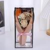 Regalo Día de San Valentín Día del Maestro 2 rosas flor de jabón flor eterna estrellada transparente cuerda portátil caja de regalo 3.8