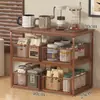Organizador de escritorio con cajones, estante de almacenamiento multifuncional para papelería, suministros de oficina y colocación de impresora
