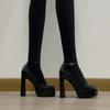 Zapatos de tacón alto con plataforma impermeables para mujer, estilo 'Hot Girl', con hebilla, nuevos de primavera 2025, de tacón grueso bajo, Mary Janes