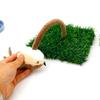 Juguete para Gatos con Varilla de Acero Resorte y Gorrión de Peluche, Juguete para Aliviar el Aburrimiento de Gatos, Rascador Circular en Espiral para Gatos, Juguete de Autoentretenimiento para Gatos
