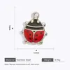 Aço Inoxidável Banhado a Ouro 18K Pingente de Charme Coração de Pêssego Sol Inseto para Colar Pulseira DIY Artesanal Acessórios de Joias