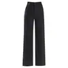 Traje de Mujer Pantalones de Pierna Ancha Primavera y Otoño 2026 Nuevo Cintura Alta Corte Holgado Versátil Pantalones Cortos Pantalones Casuales de Pierna Recta
