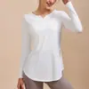 Roupas de yoga leves, com sensação de "quase nada", para mulheres, de secagem rápida, respiráveis, tops esportivos de manga curta e manga longa, tops de fitness, em estoque, direto do fabricante