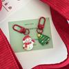 Novo chaveiro de Natal para meninas, bolsa de estudante, pingente, conjunto de fones de ouvido de cura fofos, presentes pendurados para namoradas