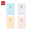 Deli Papelería Funda de Goma Pequeña Fresca y Simple Libreta para Estudiantes Funda de Goma Eva 72 Hojas Libreta Engrosada Venta al por Mayor