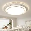Lámpara de Techo de Cristal de Lujo 2026 Nuevo Modelo Sala de Estar Luz Grande Simple Moderna Tamaño Grande LED Redonda Luminaria para Sala de Estar