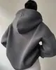 Sudadera con capucha y logo estampado de nuevo estilo, forrada de forro polar, para hombre y mujer, estilo europeo y americano, transfronteriza para Amazon, manga larga, versátil, chaqueta sudadera con cuello en V