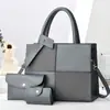 Dropshipping Internacional Bolsa de Ombro Feminina para o Trabalho Novo Estilo 2025 Costura Cor Contrastante Tendência da Moda Bolsa Transversal