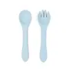 Plato con Ventosa Resistente a Caídas, Tenedor, Cuchara y Taza de Silicona de Grado Alimenticio Transfronterizo, Set con Babero de Silicona