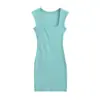 Venta al por mayor de ropa de mujer transfronteriza 2026 verano nuevo estilo europeo y americano sexy sin mangas acanalado ajustado vestido corto tipo tank top