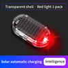 Luz de advertência solar para carro, modificação sem fiação, luz de respiração decorativa de led universal antirroubo por indução