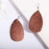 Pendientes Populares de Amazon DIY Pendientes de Cuero Hechos a Mano Patrón de Lichi Forma de Gota de Agua Doble Cara Piel de PU Pendientes para Mujer 8 Colores