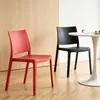 Sillas de Comedor Minimalistas Nórdicas de Plástico, Apilables, Disponibles en Múltiples Colores, Adecuadas para Uso Doméstico, Comedor, Ocio, Apartamentos Pequeños, Ahorro de Espacio, con Respaldo