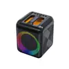 Caixa de som Bluetooth portátil para exterior com subwoofer, portátil, suporta inserção de cartão, caixa de som popular para karaokê transfronteiriço com microfone sem fio para cantar